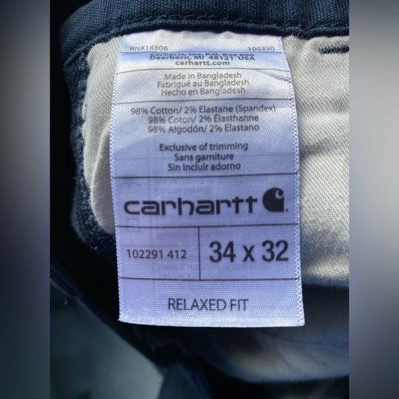Carhartt relaxed fit blue work pants 34x32 - Picture 5 of 6